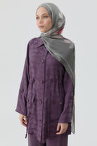 Letafet Şifon İpek Şal - Gri TUGBA