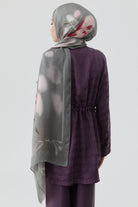 Letafet Şifon İpek Şal - Gri TUGBA