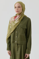 Letafet Şifon İpek Şal - Yeşil TUGBA