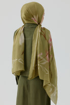 Letafet Şifon İpek Şal - Yeşil TUGBA