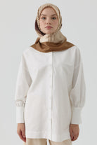 Mana Twill İpek Eşarp - Bej TUGBA