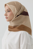 Mana Twill İpek Eşarp - Bej TUGBA