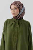 Mana Twill İpek Eşarp - Bordo TUGBA