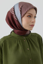 Mana Twill İpek Eşarp - Bordo TUGBA