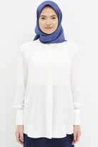 Manşeti Pilise Detaylı Gömlek - Ekru TUGBA