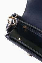 Metal Aksesuarlı Çanta - Lacivert TUGBA