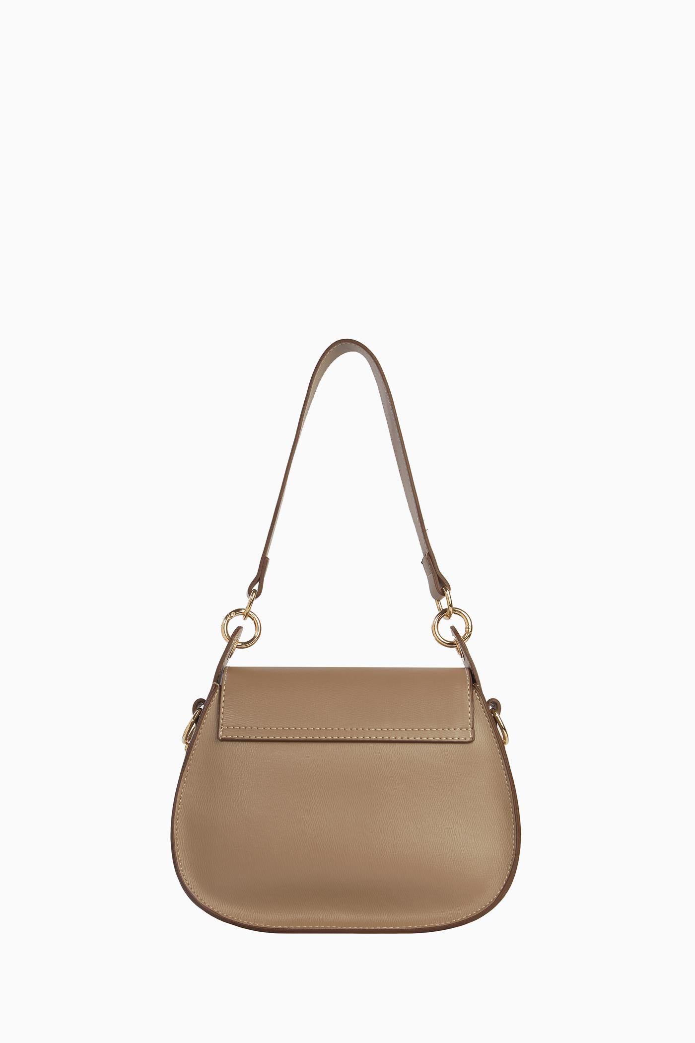 Metal Aksesuarlı Çanta - Vizon TUGBA