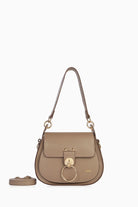 Metal Aksesuarlı Çanta - Vizon TUGBA