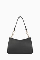 Metal Aksesuarlı Satchel Çanta - Siyah TUGBA