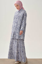 Multi Çiçek Desenli Çan Etek - İndigo TUGBA