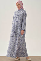 Multi Çiçek Desenli Çan Etek - İndigo TUGBA