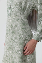 Multi Çiçek Desenli Çan Etek - Mint TUGBA