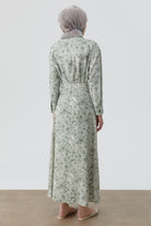 Multi Çiçek Desenli Çan Etek - Mint TUGBA