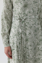 Multi Çiçek Desenli Elbise - Mint TUGBA