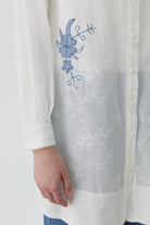 Nakış Detaylı Brode Tunik - Ekru TUGBA