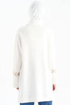 Nakış Detaylı Örme Tunik - Ekru TUGBA