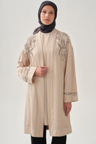 Nakışlı Ceket Bluz Takım - Bej TUGBA