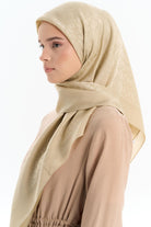 Natural Dairesel Desenli Eşarp - Asit TUGBA