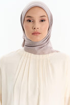 Natural Dairesel Desenli Eşarp - Taş TUGBA