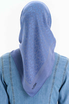 Natural Karesel Desen Eşarp - İndigo TUGBA