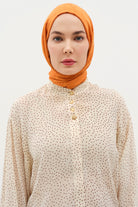 Natural Karışık Desen Şal - Taba TUGBA