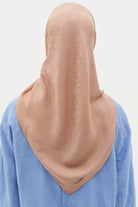 Natural Karışık Desenli Eşarp - Açık Kahve TUGBA