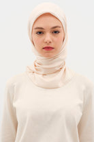 Natural Karışık Desenli Eşarp - Bej TUGBA