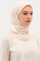 Natural Karışık Desenli Eşarp - Bej TUGBA