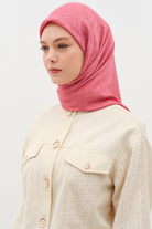 Natural Karışık Desenli Eşarp - Gül Kurusu TUGBA