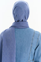 Natural T Logolu  Eşarp - İndigo TUGBA