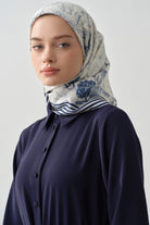 Nazenin Twill İpek Eşarp - Ekru TUGBA