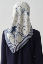 Nazenin Twill İpek Eşarp - Ekru TUGBA