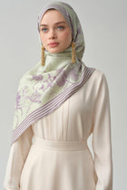 Nazenin Twill İpek Eşarp - Mint TUGBA