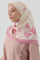 Nazenin Twill İpek Eşarp - Pembe TUGBA
