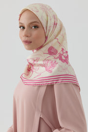 Nazenin Twill İpek Eşarp - Pembe TUGBA