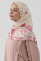 Nazenin Twill İpek Eşarp - Pembe TUGBA