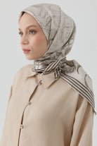 Nazenin Twill İpek Eşarp - Taş TUGBA