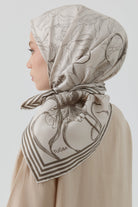 Nazenin Twill İpek Eşarp - Taş TUGBA