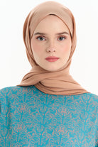 Düz Renk Viskon Şal - Açık Kahve TUGBA