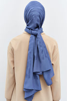 Nervür Detaylı Bel Lastikli Örme Pantolon - İndigo TUGBA