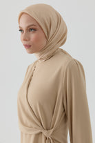 Nevgül Jakar Naturel Eşarp - Bej TUGBA