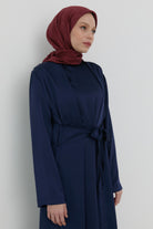 Nevgül Jakar Naturel Eşarp - Bordo TUGBA