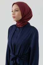 Nevgül Jakar Naturel Eşarp - Bordo TUGBA