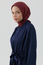 Nevgül Jakar Naturel Eşarp - Bordo TUGBA