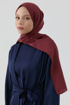 Nevgül Jakar Naturel Şal - Bordo TUGBA