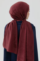 Nevgül Jakar Naturel Şal - Bordo TUGBA