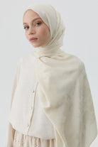 Nevgül Jakar Naturel Şal - Ekru TUGBA