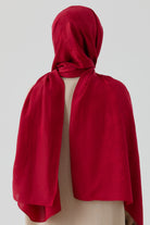 Nevgül Jakar Naturel Şal - Kırmızı TUGBA