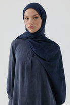 Nevgül Jakar Naturel Şal - Lacivert TUGBA