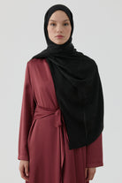 Nevgül Jakar Naturel Şal - Siyah TUGBA